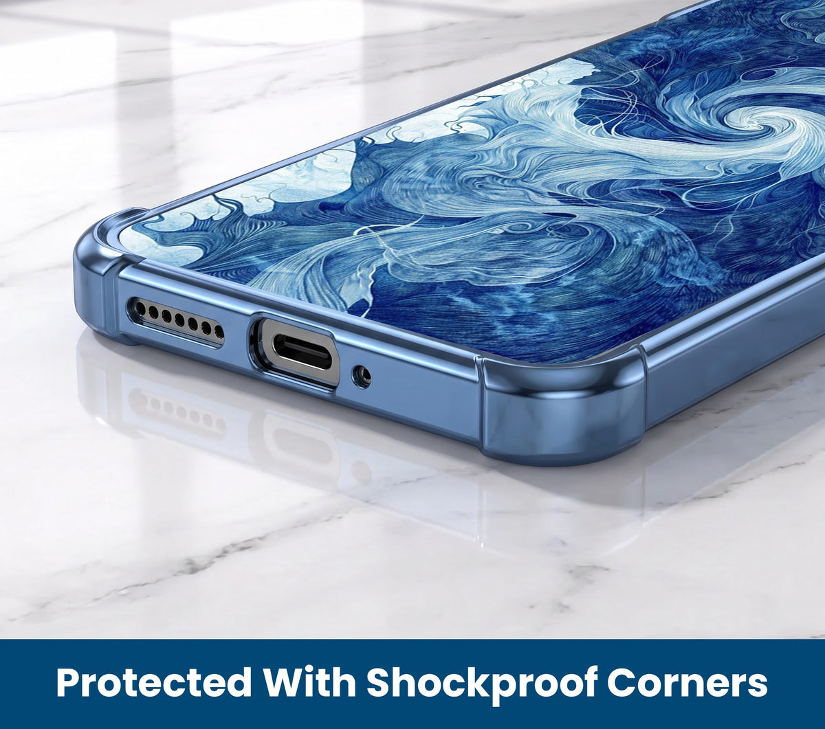 Vivo V60 5G Ocean Swirl Airbags Printed Back Case