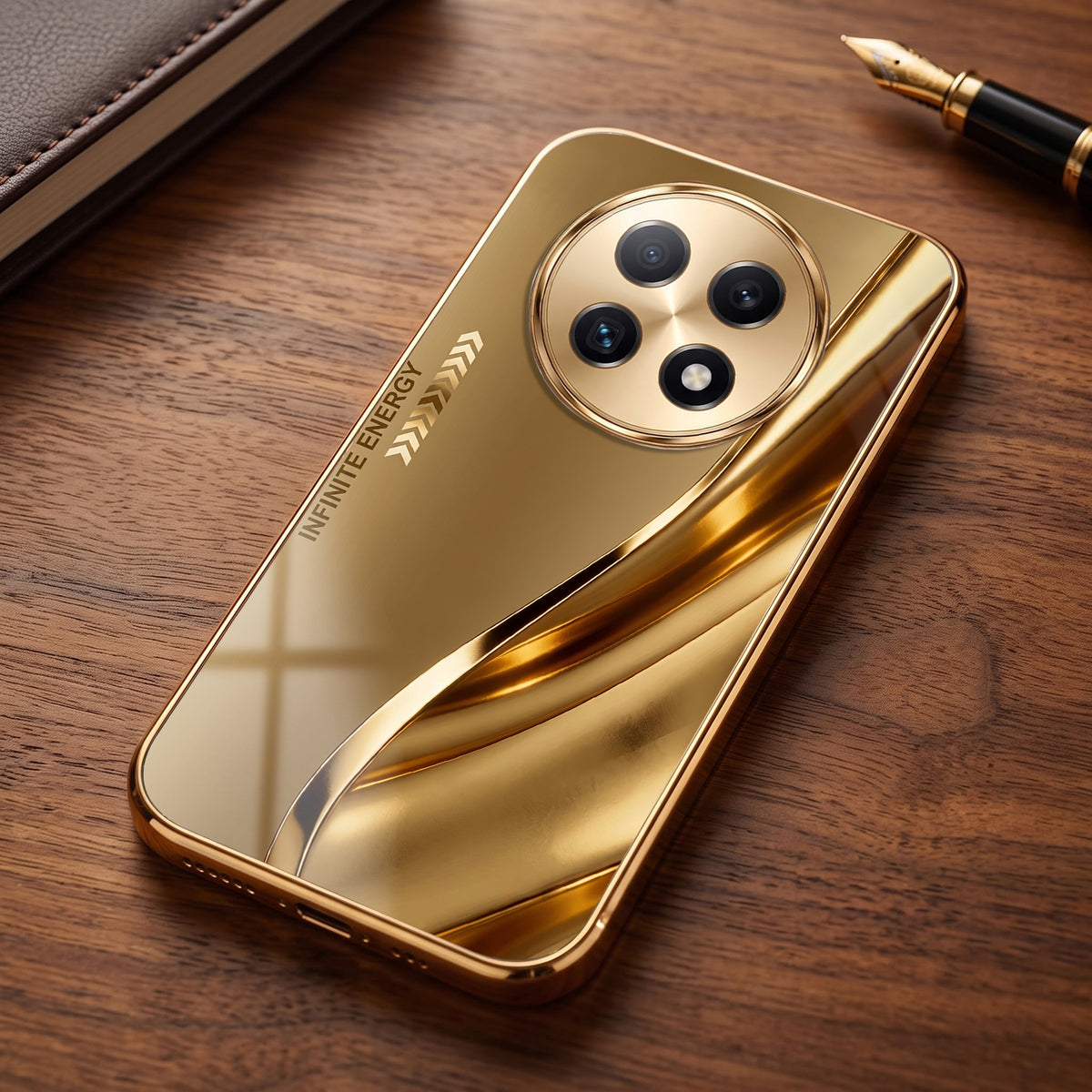 Oppo F29 Pro 5G Luxury Infinity Energy Gold Electroplated Glass Phone Case