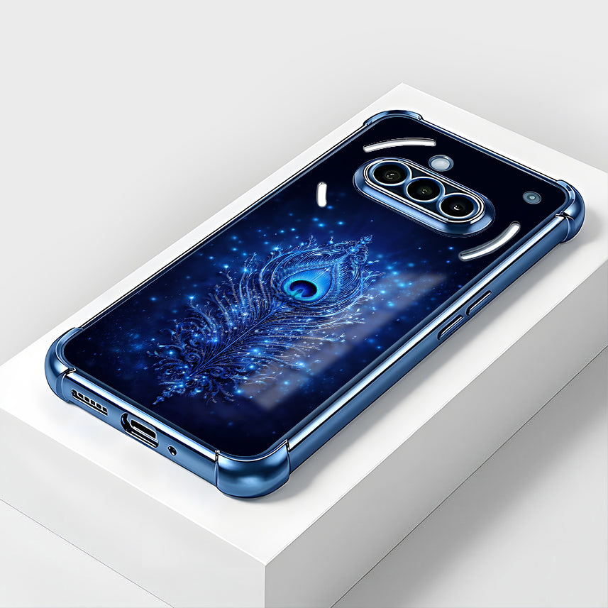 Nothing Phone 3a 5G Premium Peacock Feather Airbags Printed Back Case