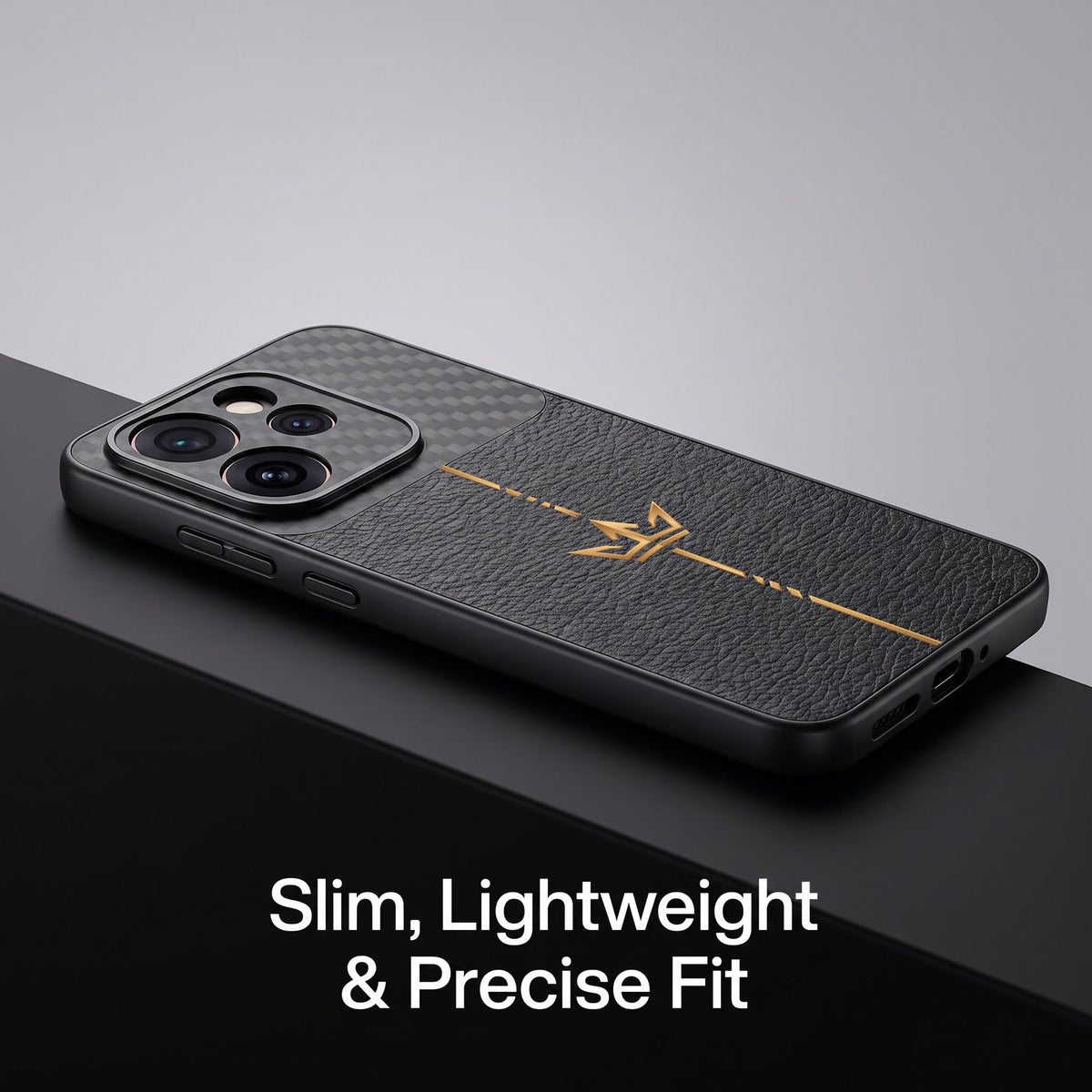 Oppo Reno 15 Pro Mini 5G Royal Stripe Carbon Fiber Leather Hybrid Back Case