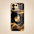 Oppo Reno 16C 5G Luxury Wave Gold Electroplated Glass Phone Back Case