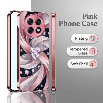 Oppo F31 Pro+ 5G Diamond Glam Pink Electroplated Glass Phone Back Case