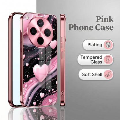 Oppo Find X8 5G Love Sparkle Pink Electroplated Glass Phone Back Case