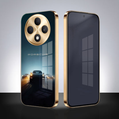 Oppo F27 5G Porsche Luxury Gold Electroplated Glass Phone Back Case