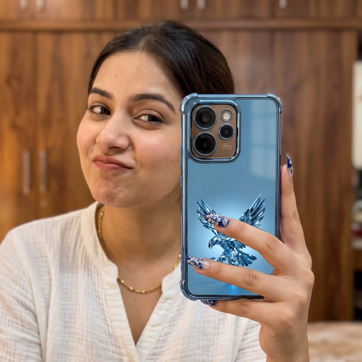 Oppo Reno 15 Pro Mini 5G Blue Eagle Airbags Printed Back Case