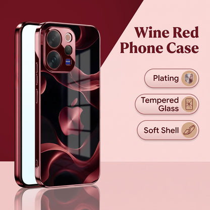 Vivo V70 5G Wave Apple Burgundy Electroplated Glass Back Case