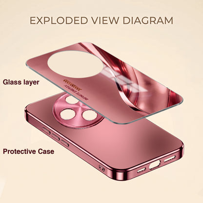 Oppo F27 Pro+ 5G Luxury Infinity Energy Pink Electroplated Glass Phone Back Case