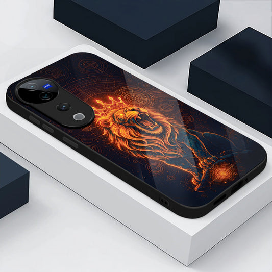 Vivo V40 Pro 5G Premium Acrylic Shockproof Glass Back Case (King of Cosmos)