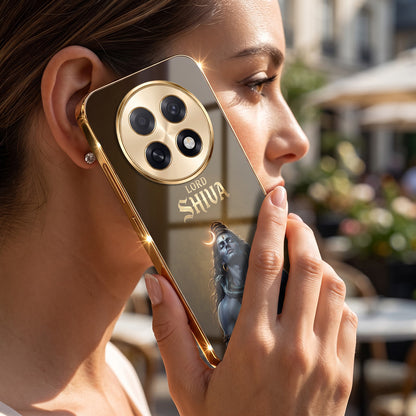 Oppo F31 Pro+ 5G Lord Shiva Gold Electroplated Glass Phone Back Case
