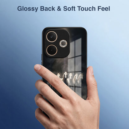 Oppo A5 Pro 5G Running Horses Acrylic Glass Back Case