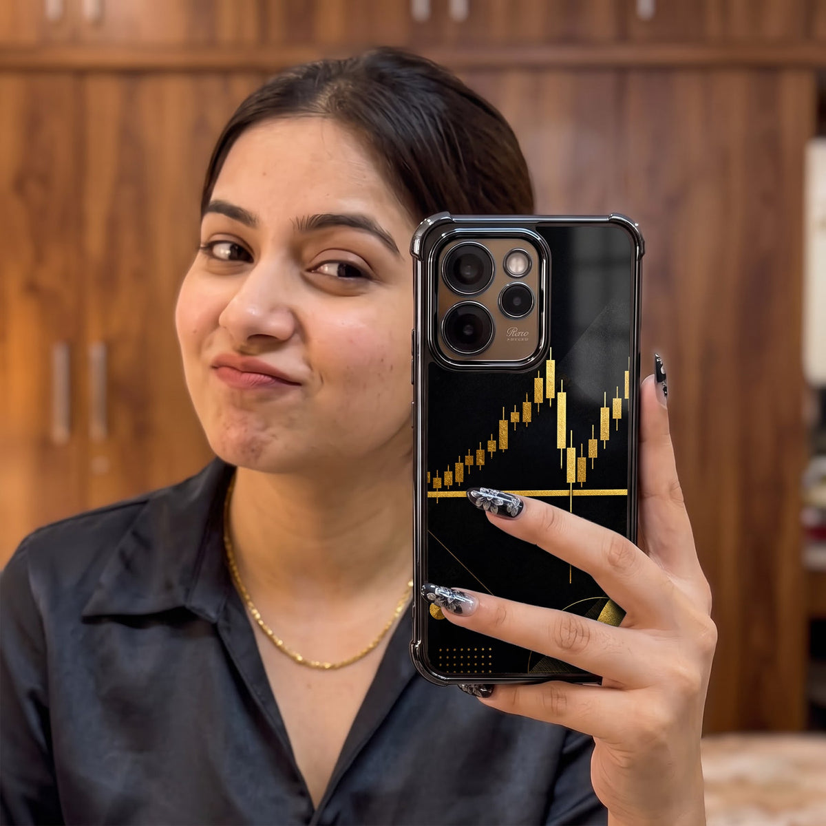 Oppo Reno 15 Pro Mini 5G Trading Candles Airbags Printed Back Case