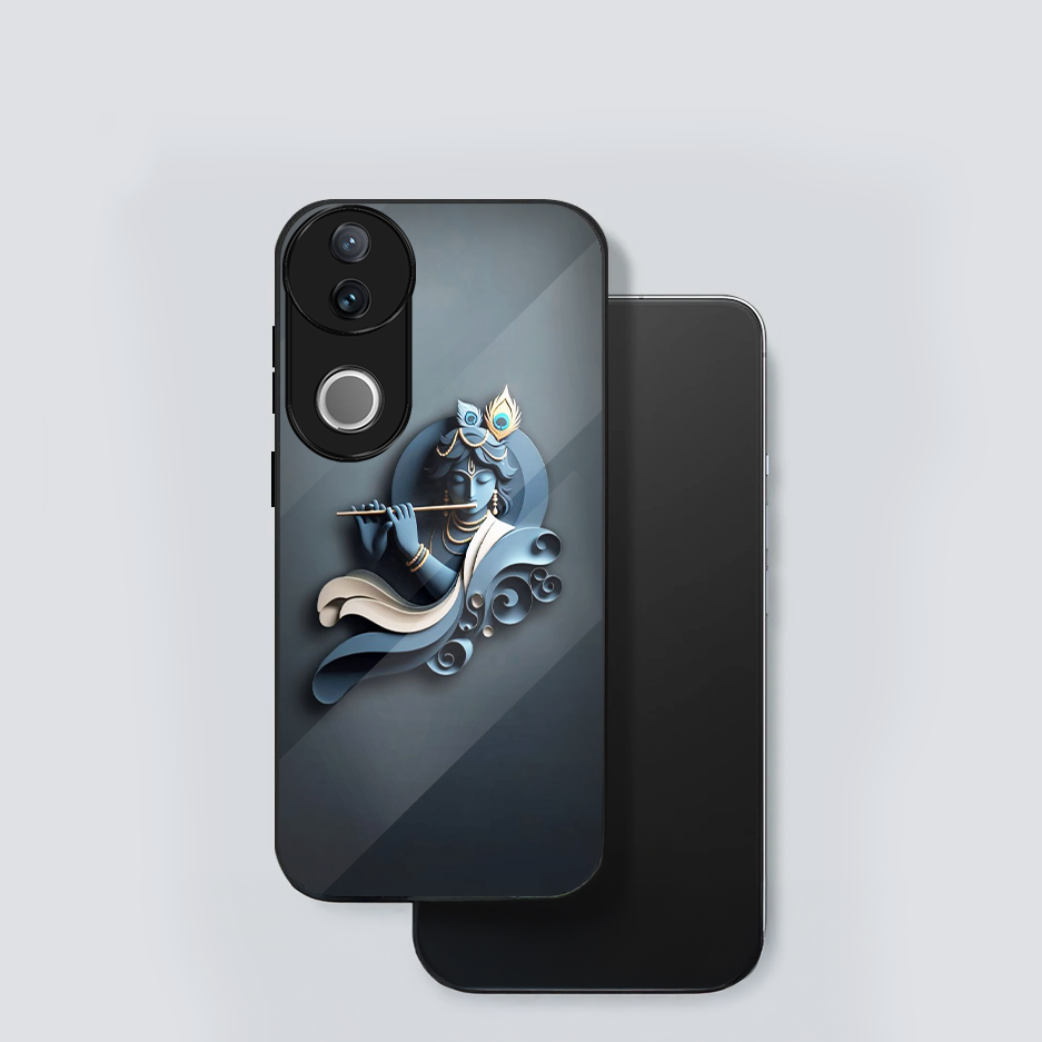 Vivo V50 5G Premium Acrylic Shockproof Glass Back Case (Krishna Ji)