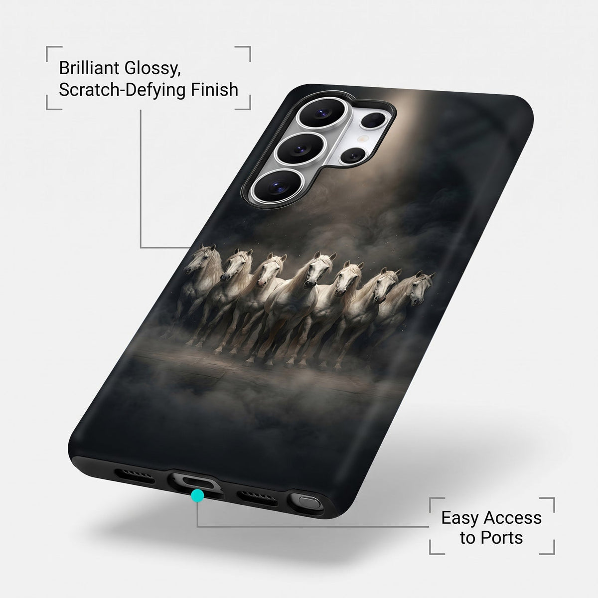 Samsung Galaxy S25 Ultra 5G Running Horses Protective Cases