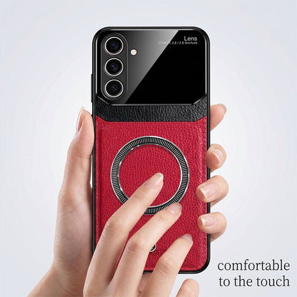Samsung Galaxy S23 FE 5G Premium Magsafe Magnetic Leather Lens Protective Case