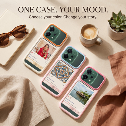 Oppo Reno 14 5G DIY Photo Frame Shockproof TPU Back Case