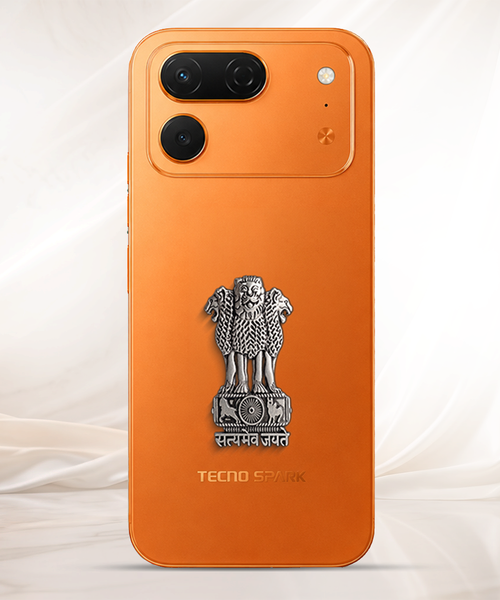 Tecno Spark 50 Pro 5G Compatible Satyamev Jayate 3D Metal Emblem Sticker