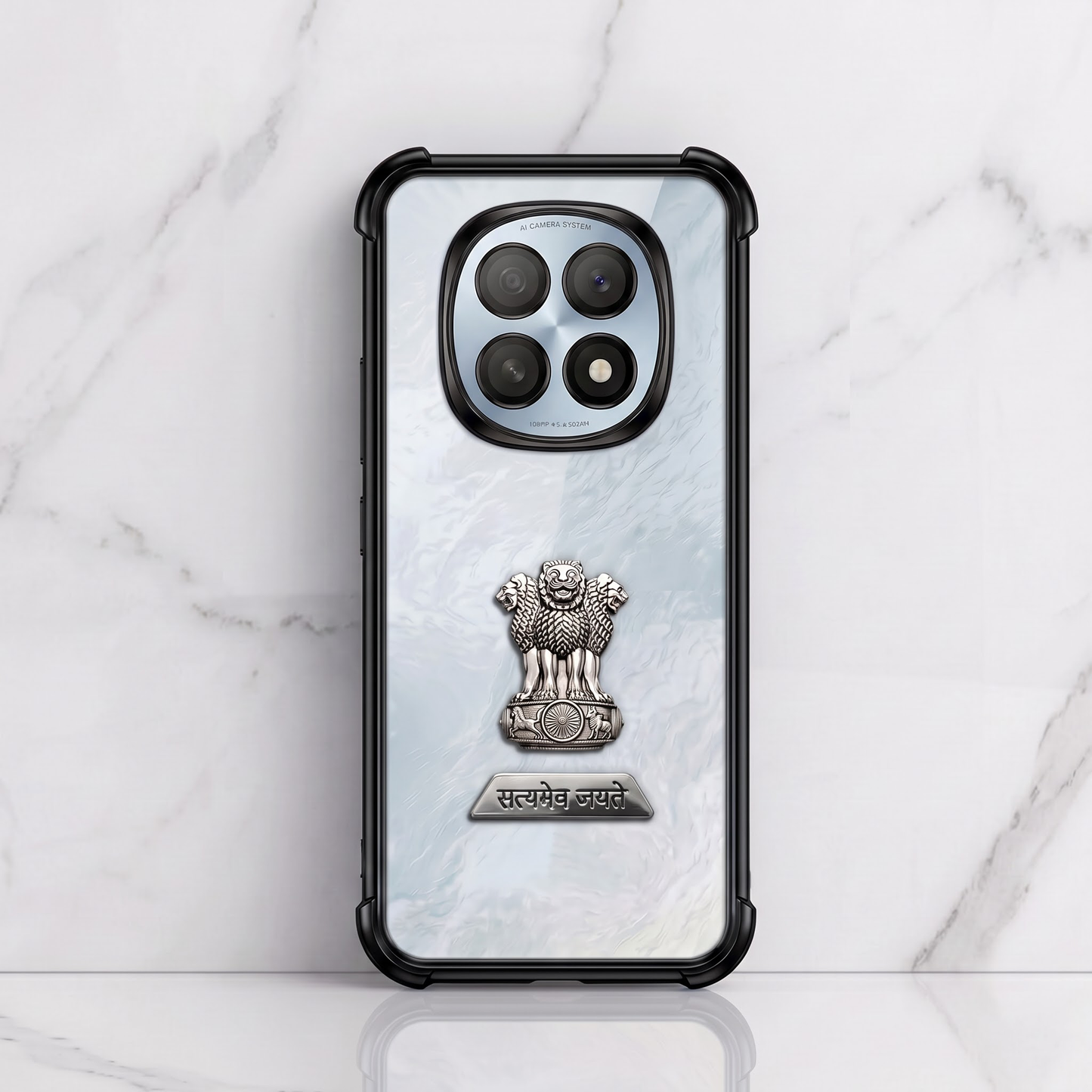 Oppo F29 5G Satyamev Jayate 2-in-1 Emblem Transparent Shockproof Airbag Case