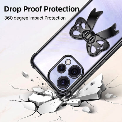 Oppo Reno 15 5G Stylish Bow Knot Transparent Shockproof Airbag Phone Case