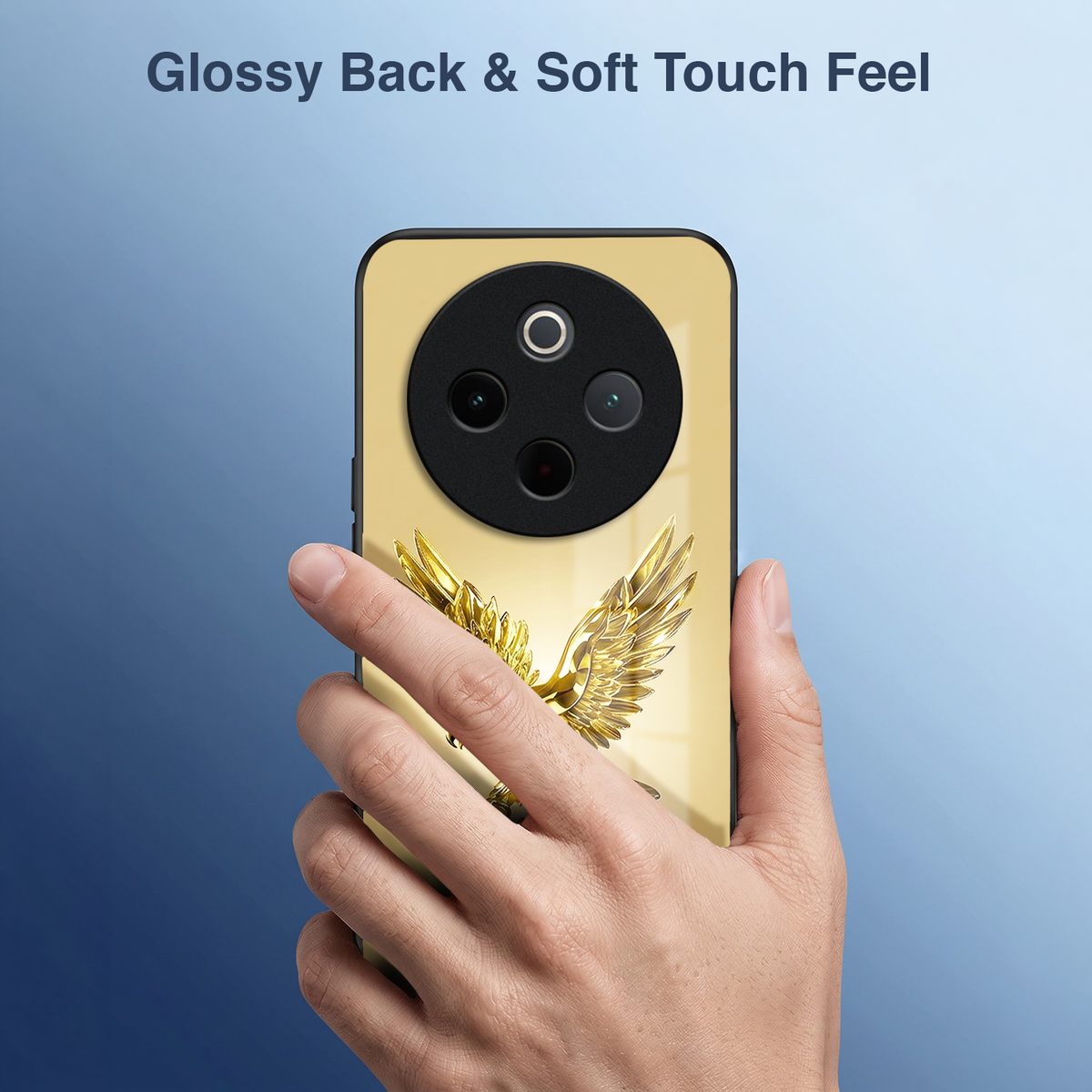 Vivo T4 5G Golden Eagle Acrylic Glass Back Case