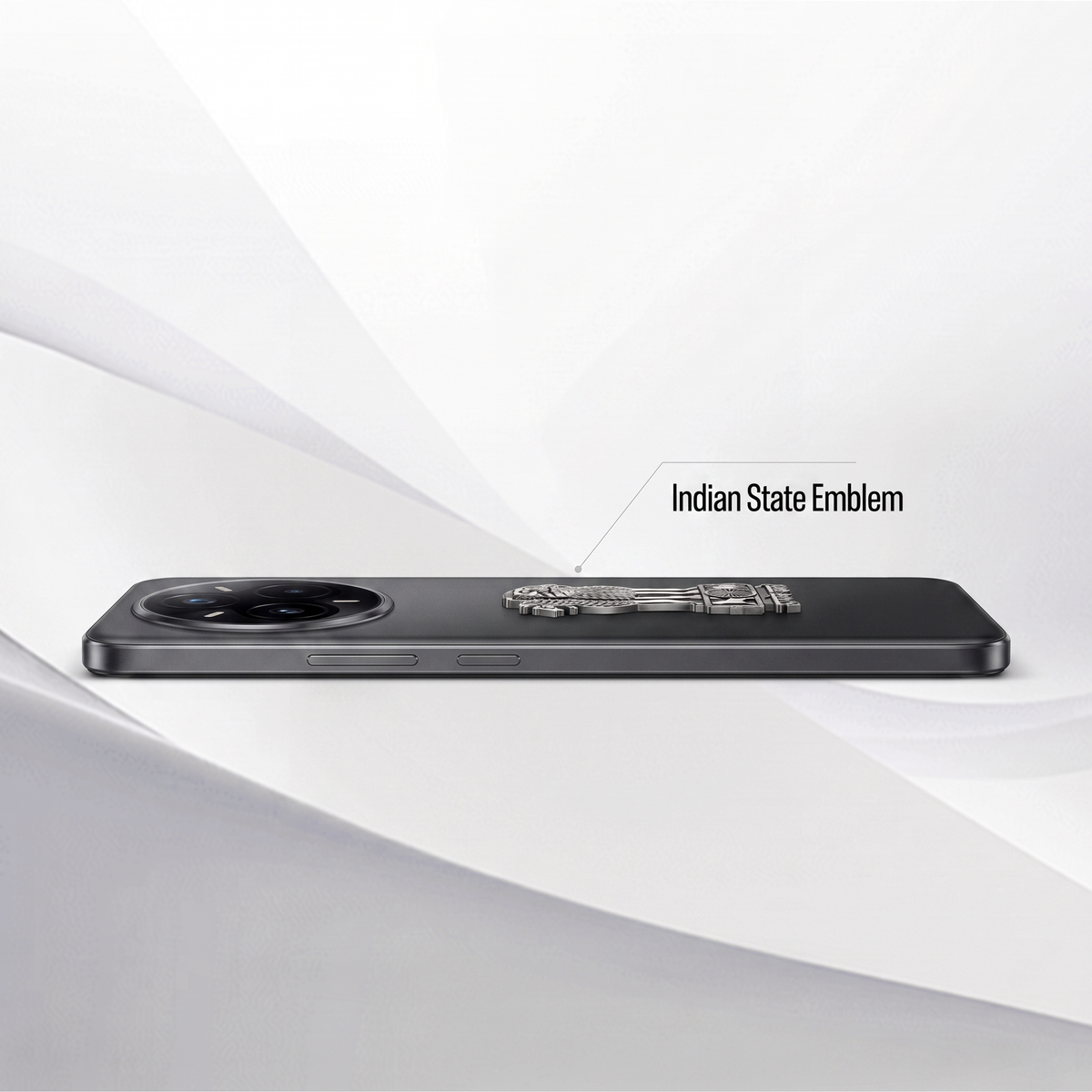 Realme 14 Pro+ 5G Compatible Satyamev Jayate 3D Metal Emblem Sticker