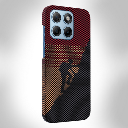 Motorola Edge 70 Fusion 5G Premium Aramid Carbon Fiber Pixel Pattern Phone Case