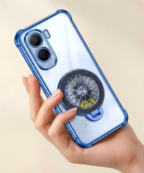 Vivo T5 Pro 5G Premium Stress Buster Wheel Rotating Shockproof Airbags Case