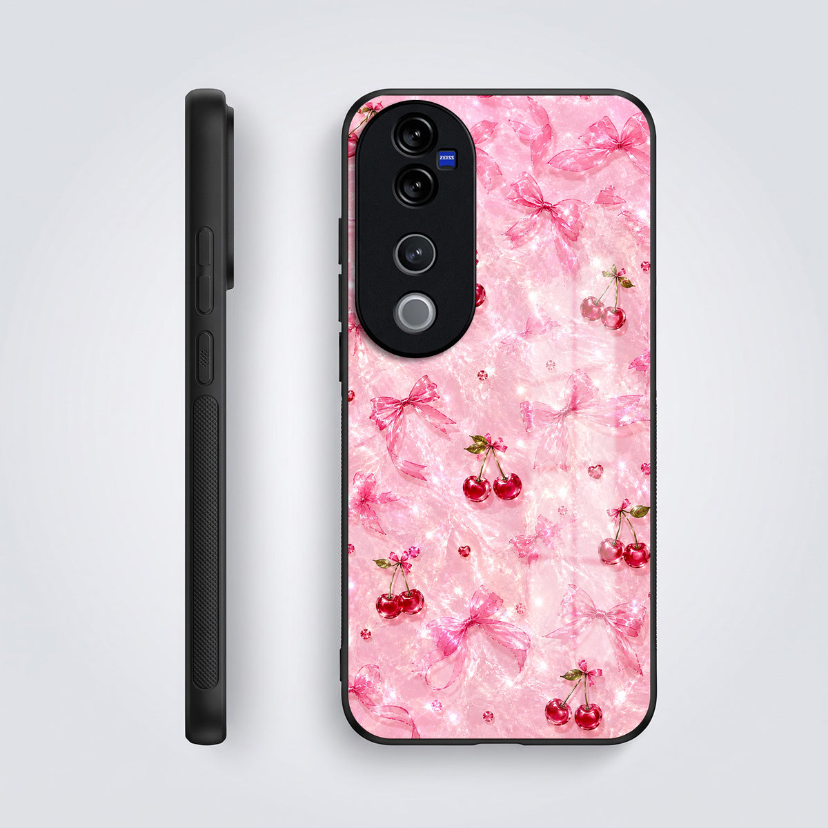 Vivo V40 Pro 5G Pink Cherry Blossom Acrylic Glass Back Case