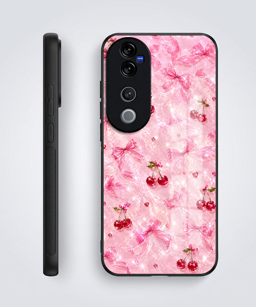 Vivo V40 Pro 5G Pink Cherry Blossom Acrylic Glass Back Case