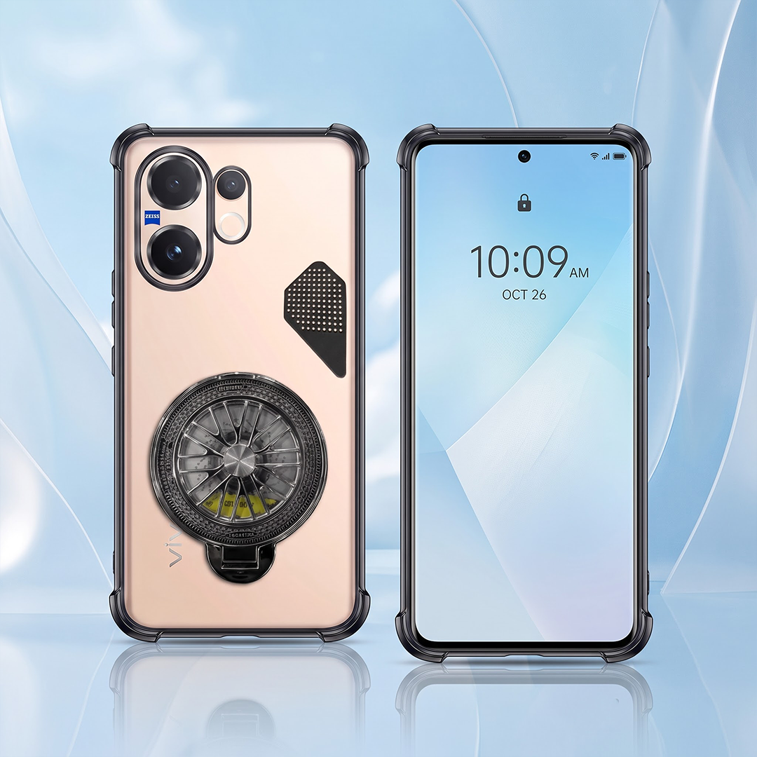 Vivo V60 5G Stress Buster Wheel Shockproof Airbag Heat-Dissipation Case