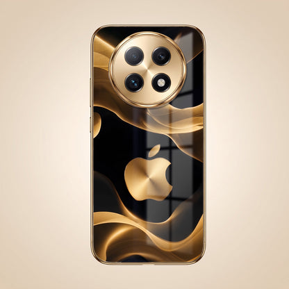 Oppo F29 Pro 5G Luxury Wave Gold Electroplated Glass Phone Back Case