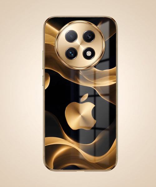 Oppo F29 Pro 5G Luxury Wave Gold Electroplated Glass Phone Back Case