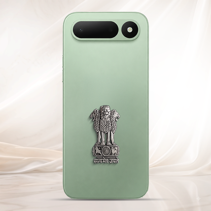 Tecno Spark 50 5G Compatible Satyamev Jayate 3D Metal Emblem Sticker