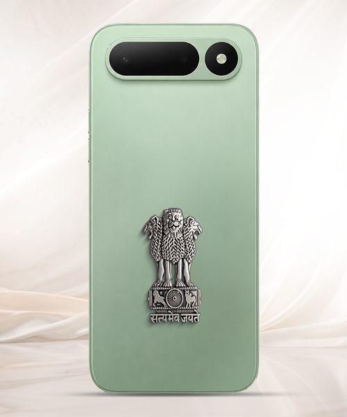 Tecno Spark 50 5G Compatible Satyamev Jayate 3D Metal Emblem Sticker