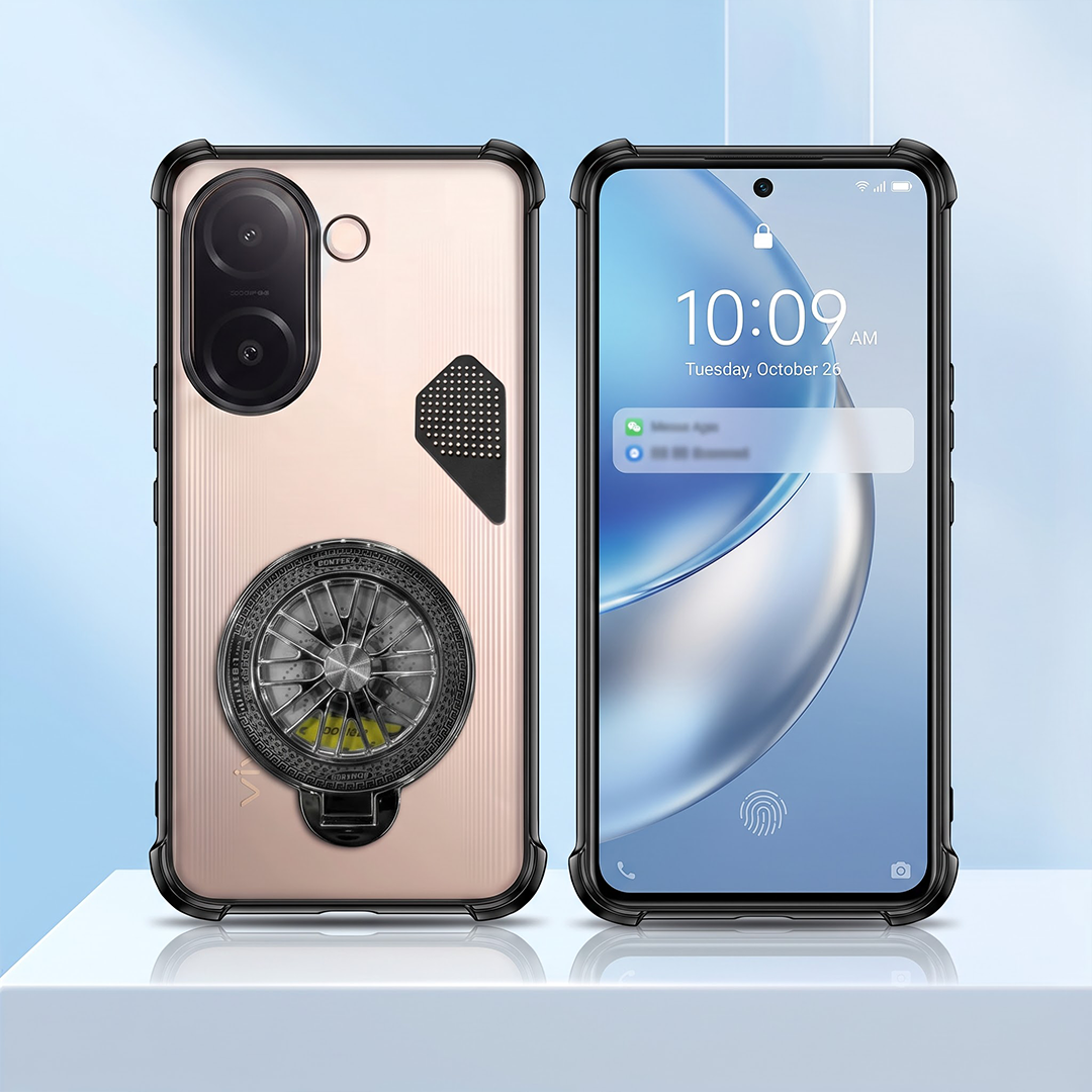 Vivo V60e 5G Stress Buster Wheel Shockproof Airbag Heat-Dissipation Case
