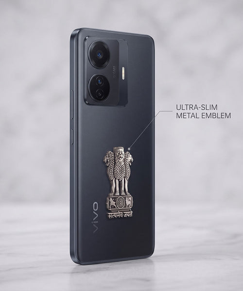OPPO F29 Pro 5G Compatible Satyamev Jayate 3D Metal Emblem Sticker