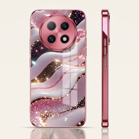 Oppo F29 Pro 5G Midnight Pearl Wave Pink Electroplated Glass Phone Back Case