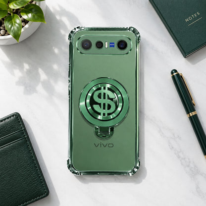 Vivo X300 FE 5G Four Corner Airbags 100% Original Astro Money Magnet Rotating Dollar Case