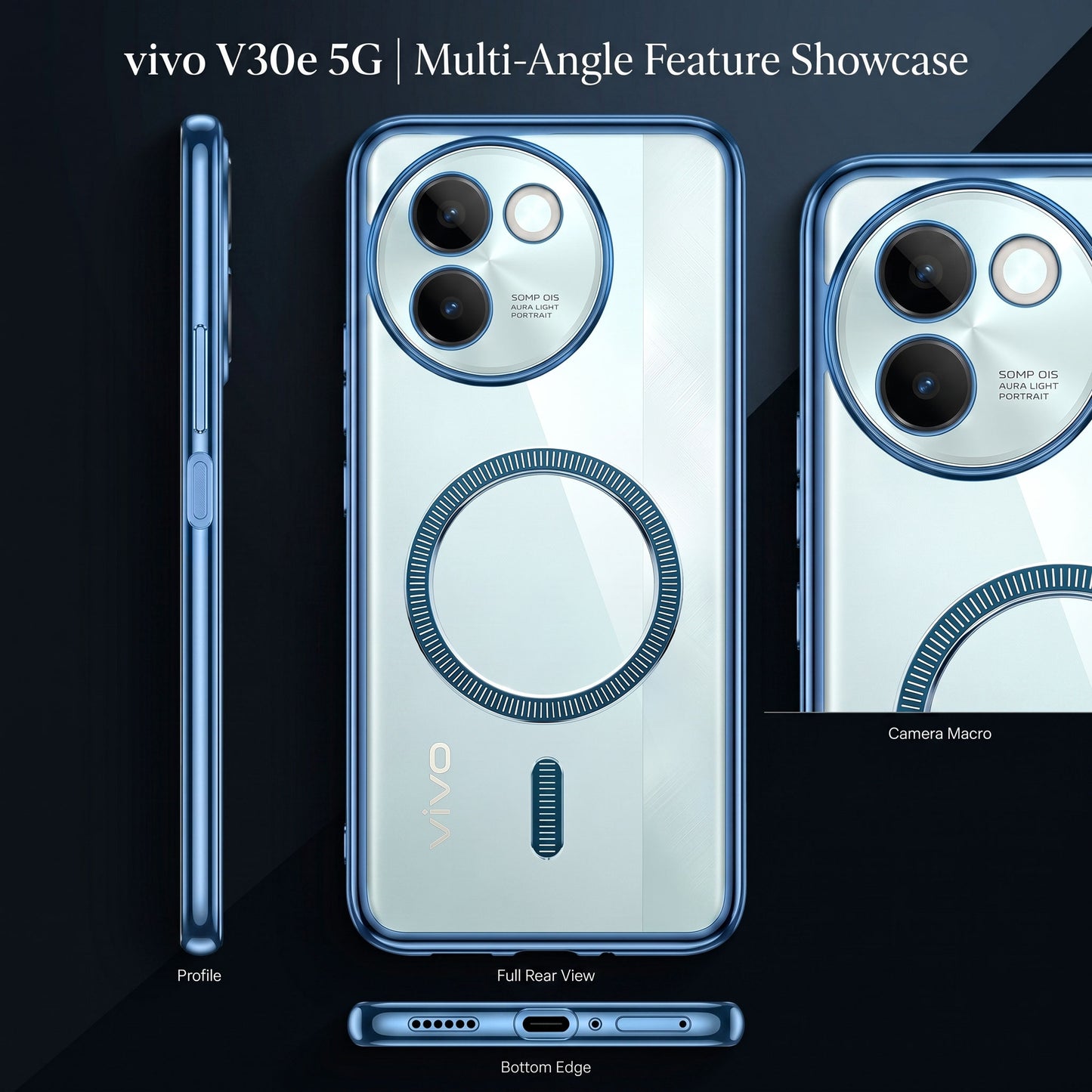 Vivo V30e 5G Electroplated Magnetic Magsafe Case
