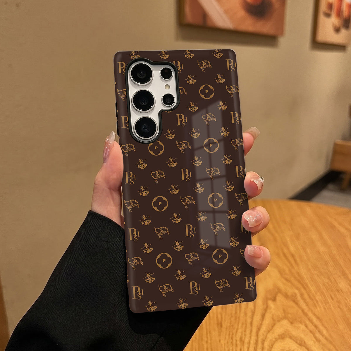 Samsung Galaxy S25 Ultra 5G Luxury Monogram Brown Protective Case