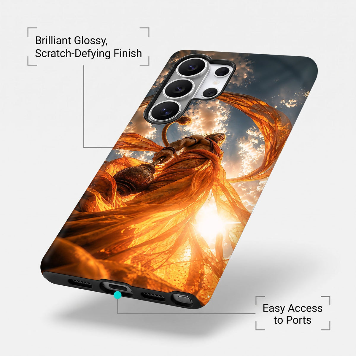 Samsung Galaxy S25 Ultra 5G Divine Hanuman Protective Case