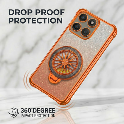 Motorola Edge 60 Pro 5G Stress Buster Wheel Rotating Shimmer Airbag Cosmic Orange Case