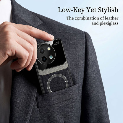 Vivo Y58 5G Premium Magsafe Magnetic Leather Lens Protective Case