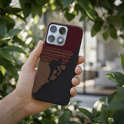Motorola Edge 70 Pro 5G Premium Aramid Carbon Fiber Pixel Pattern Phone Case