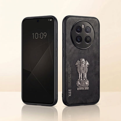 Realme 12 Pro+ 5G Metal Emblem Satyamev Jayate Comfortable Sheepskin Phone Case