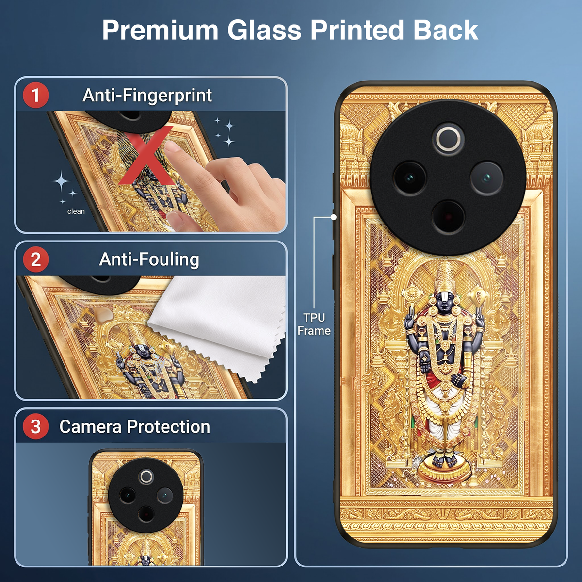 Vivo T4 5G Premium Heritage Acrylic Glass Back Case