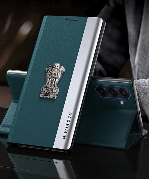 Samsung Galaxy A27 5G Satyamev Jayate Flip Leather Case
