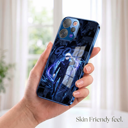 Vivo V70 5G Jujutsu Kaisen Blue Electroplated Glass Phone Back Case