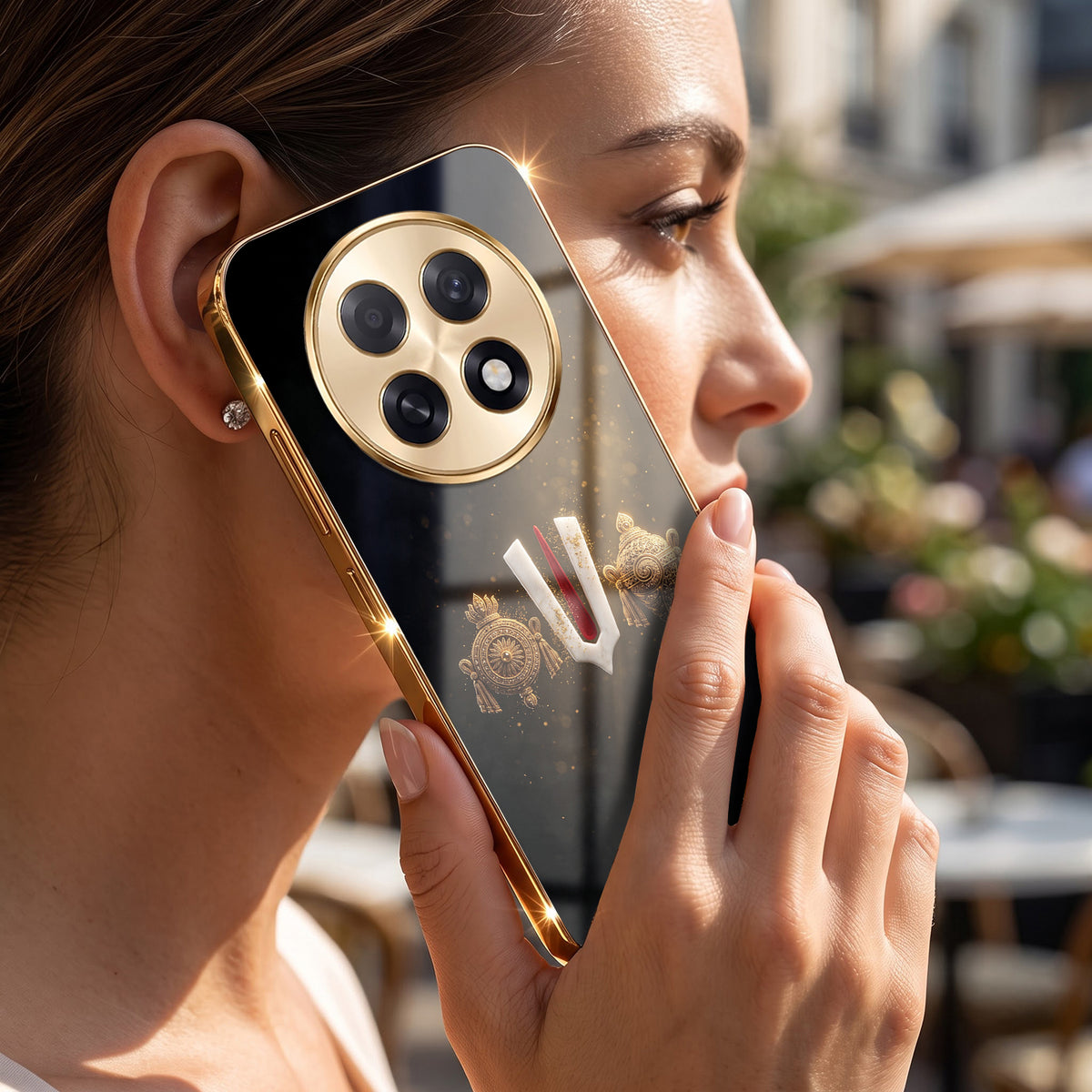 Oppo F31 Pro+ 5G Royal Heritage Edition Gold Electroplated Glass Phone Back Case