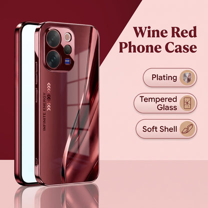 Vivo V70 5G Infinity Energy Burgundy Electroplated Glass Back Case