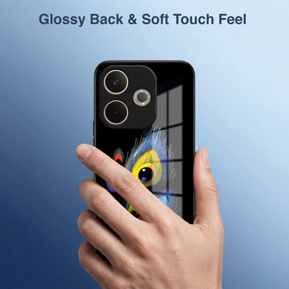 Oppo A5 Pro 5G Premium Peacock Feather Acrylic Glass Back Case